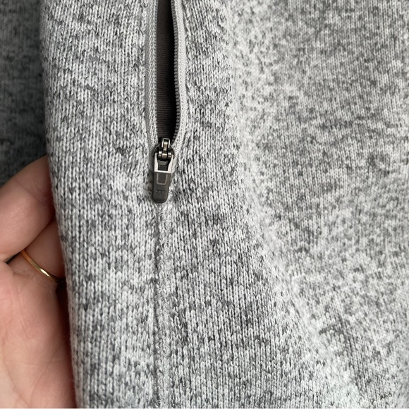 L.L.Bean Women's Grey Sweater Fleece Coat Size Medium - Picture 4 of 16